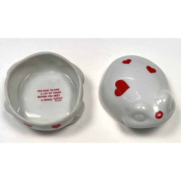 VTG Lot 4 Ceramic Lidded Frog Toad TRINKET BOXES Takahashi Hammersly 2.5"-4" EUC - Picture 8 of 10